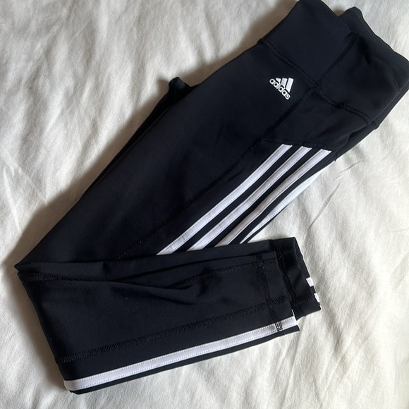 Adidas iconic three stripe body skimming leggings Small - Picture 4 of 5
